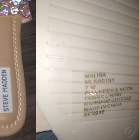 STEVE MADDEN Malina Gemstone Slide Sandal - NEW NWOT Women's Size 7 - Picture 4 of 4